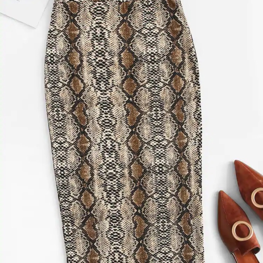 Dress snakeskin pencil and snakeskin Bandeau Top